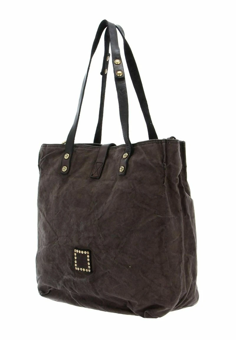 Campomaggi Shopping Bag - V Militare T Grigio St Blu Royal – Bild 5