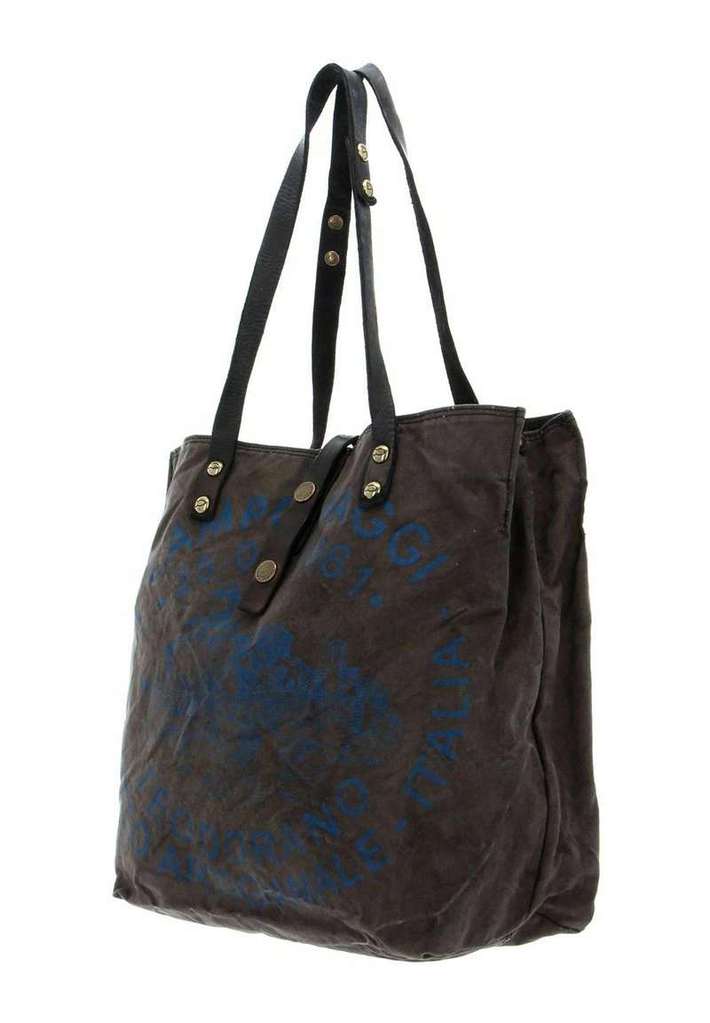 Campomaggi Shopping Bag - V Militare T Grigio St Blu Royal – Bild 4