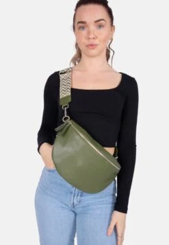 BIG CROSSBODY BAG JAIME - Umhängetasche - Olivgrün
